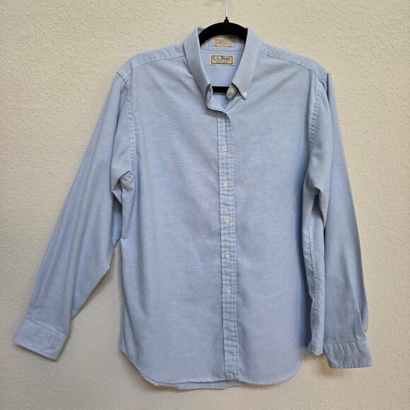 L.L.Bean Tops - L.L. Bean Vintage Oxford Shirt Womens Large Blue Button Down Preppy 80s 90s USA